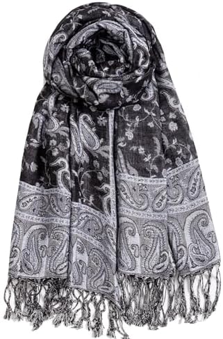 AUSEKALY Pashmina Feel Shawls Wraps for Women Rave Scarf Soft Sil...