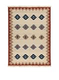 Materiali: 100% Lana Kilim Carpets by Jalal Alfombra In Kilim Jaipur Ney Beige/Marrón 100 X 160 cm
