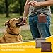2Pcs Dog Treat Pouches for Pet Training, Hand Free Puppy Dogs Treat Bag with Carabiner, Portable Auto Closing Pet Dog Walking Bag for Travel or Outdoor Use, Pets Feed Snack Reward Pocket- Brown, Grey