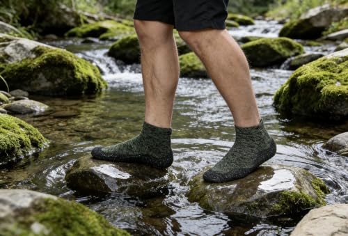 Image of WHITIN Ultra Portable Barefoot Sock Shoes for Women and Men YG02 | Eco-friendlier, Multi-Purpose, Zero Drop, Minimalist, Water Yoga Beach Aqua Aerobic Shoes with Rubber Bottoms