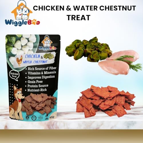Image of Chicken & Water Chestnut Dog Treat | Protein Rich | Fiber Rich | Crunchy Healthy Snacks | 45g