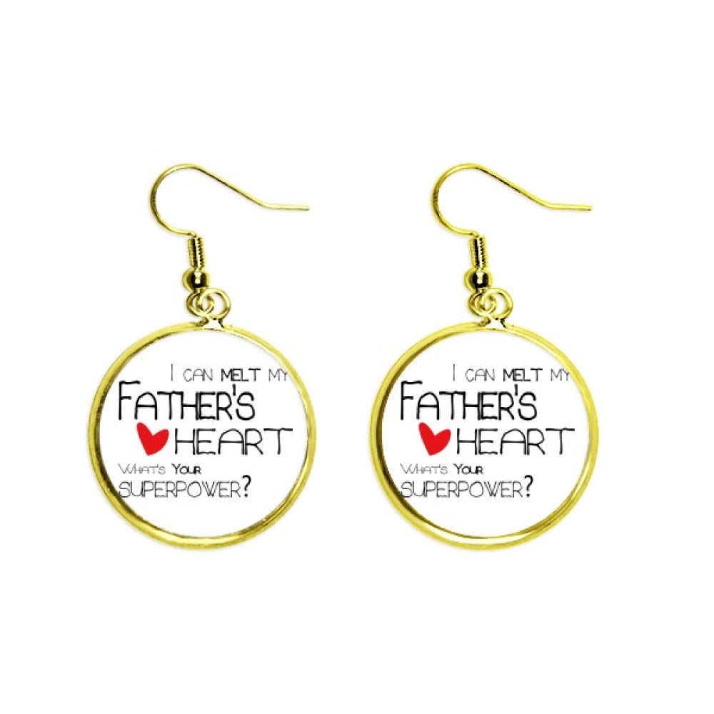 Pendientes de amor para papá en tono dorado un detalle emotivo para el Día del Padre 2