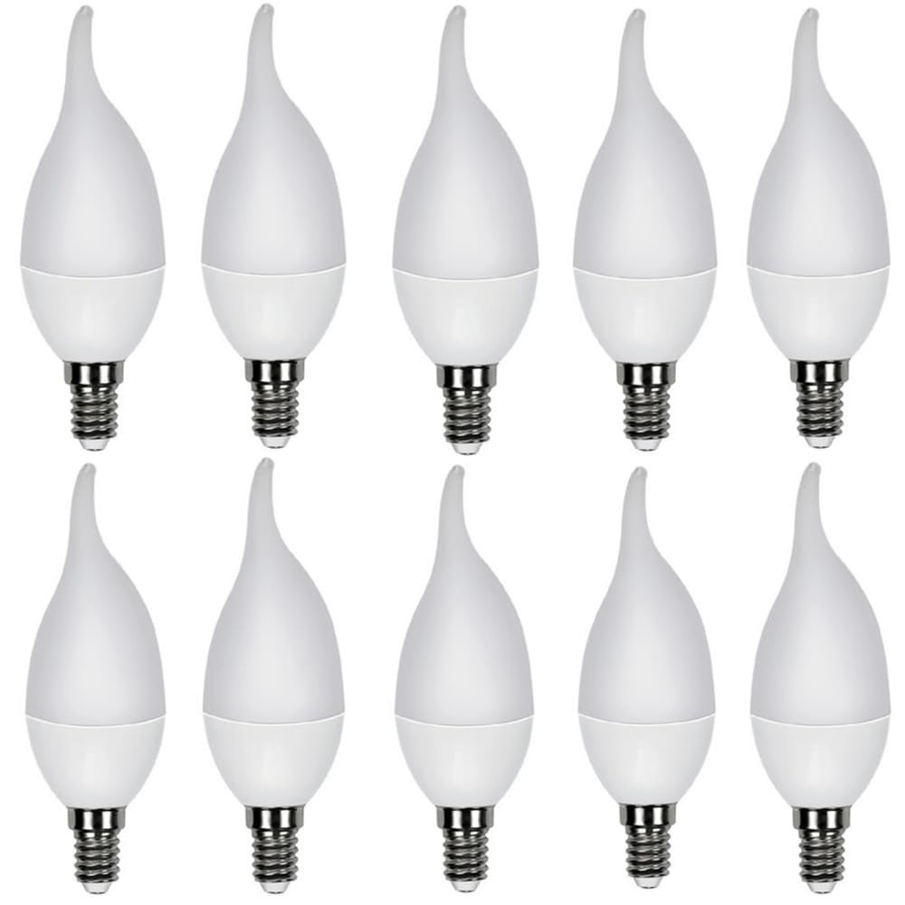 10 Pièces Ampoule LED E14 5W 7W AC220V Blanc Froid Blanc Chaud Luminosité Lampe D'ambiance Lampe De Bureau Lampe De Lustre,Cold white,7Watts