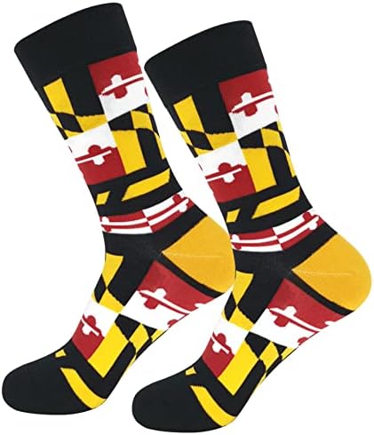 BUENWAZ Maryland Flag Socks - Novelty Maryland Gifts for Men & Wo...