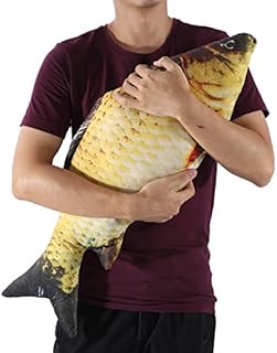Acouto plush toy fish,Creative 3D Carp Fish Shape Simulation Cushion Throw Pillow Children Gift Sofa Home Decor 60cmgiant fish pillow fish pillow(60cm / 23.6in)