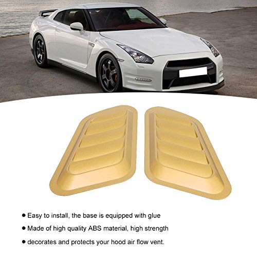 Capa de admissão de fluxo de ar do carro, material ABS adesivo de carro decorativo ABS fluxo de ar e