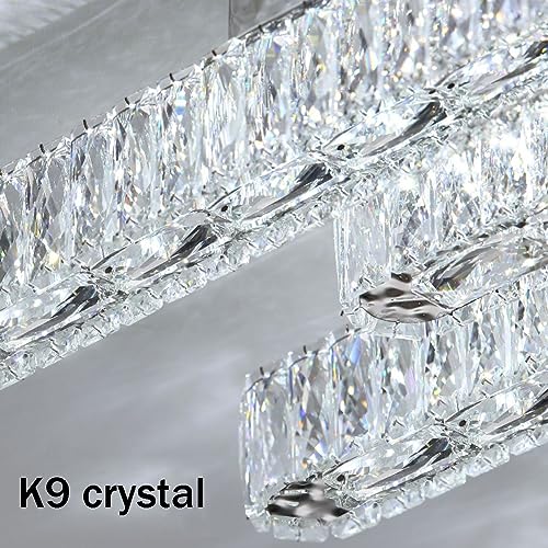 Lustre en cristal à LED variable pour un éclairage de plafond moderne