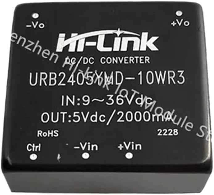 DC DC 9-36V Input 24V to 3.3V 5V 9V 12V 15V 24V 10W Output Isolated Power Module Converter URB2405YMD-10WR3(URB2412MD-10WR3)