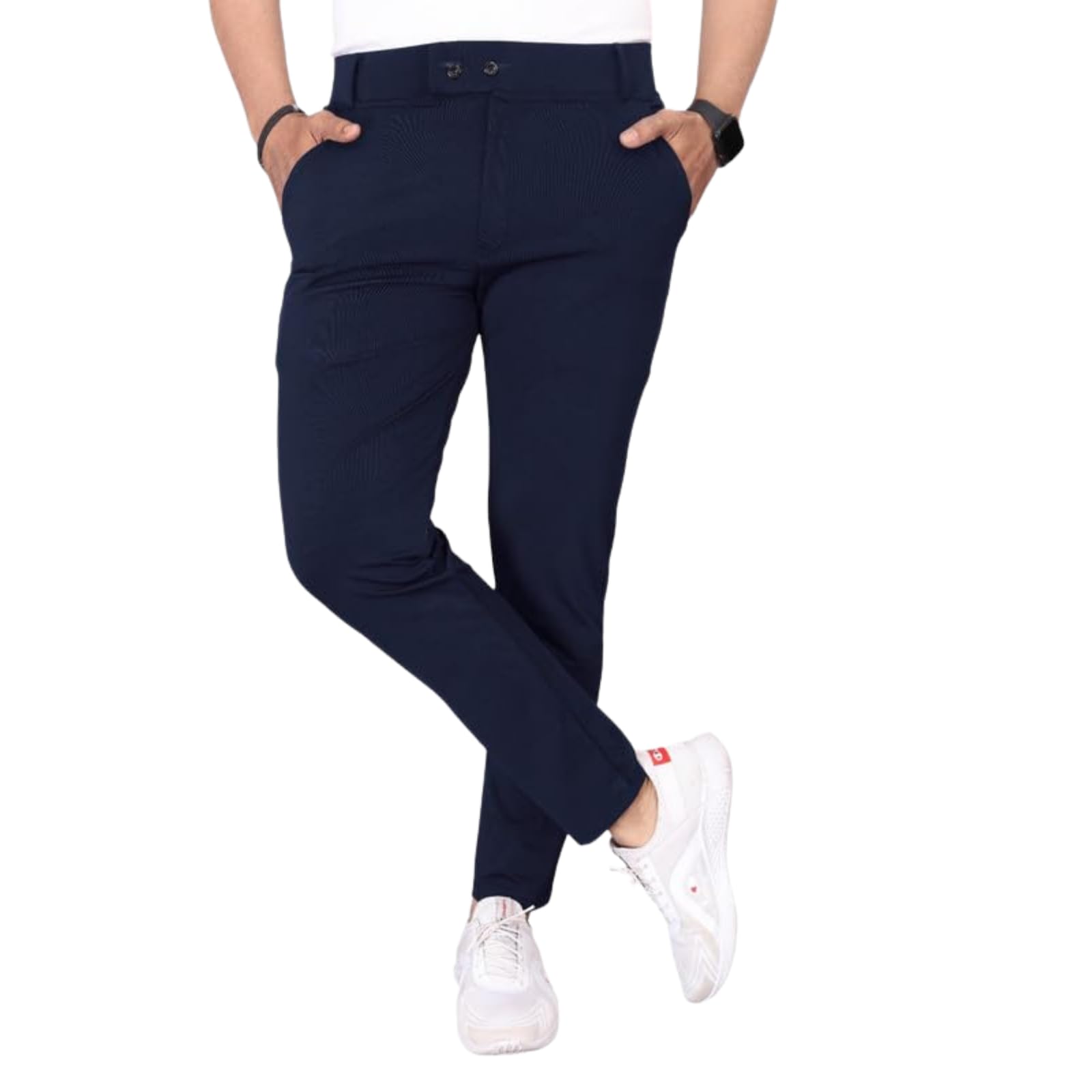 combraided Men's Slim Fit Stretchable Casual Trousers | Stylish Lycra Blend Pants for Office, Party-picture-30