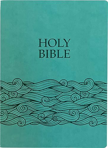 KJV Holy Bible, Wave Design, Large Print, Coastal Blue Ultrasoft: (Red Letter, Teal, 1611 Version) (King James Version Sword Bible) - image 1