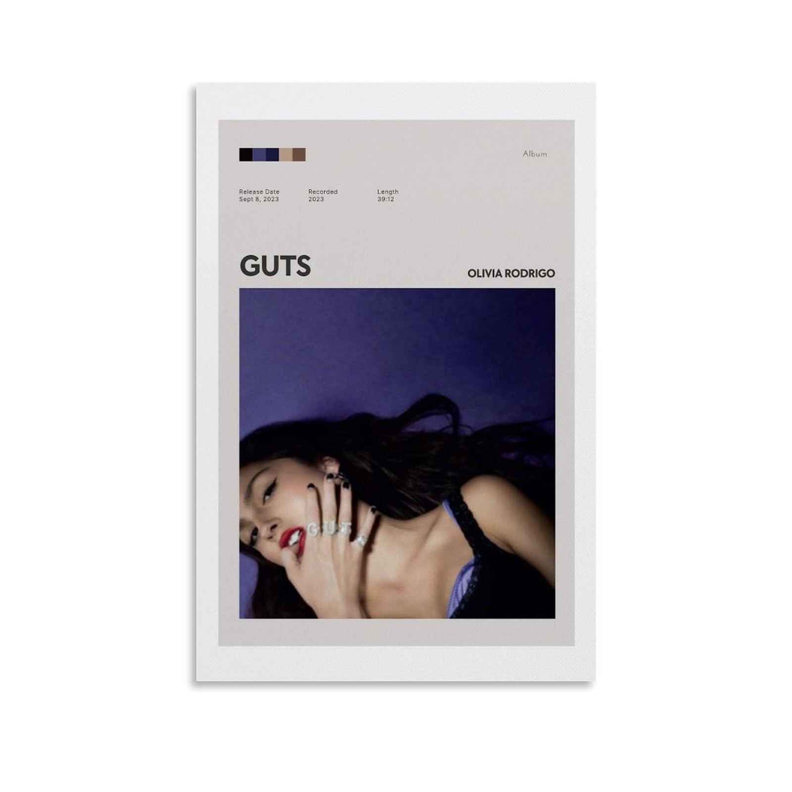 WEIJUNMAOYI Music Album Cover Poster Olivia Poster Rodrigo Poster Poster Wall Art Canvas Posters Room Decorative Aesthetic Poster Print Decor Posters 12x18inch(30x45cm) Unframe-style
