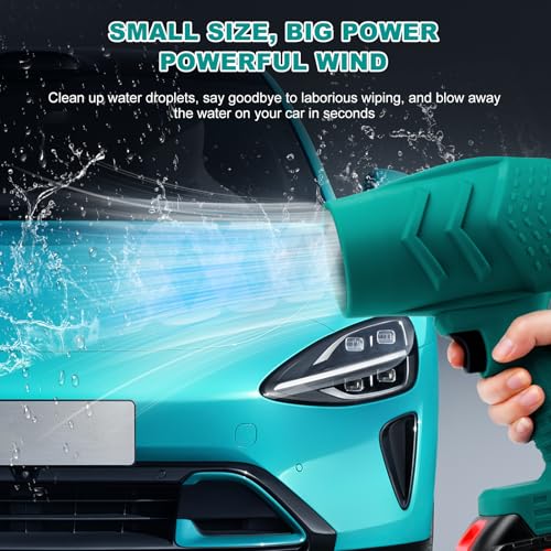 Turbo - Soplador de aire secador de coche de 800 W - Soplador de alta potencia de 35000 RPM para coches, sofás, camping, talleres, colchones de aire y juguetes
