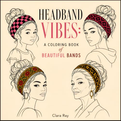Headband Vibes: A Coloring Book of Beautiful Bands image 2