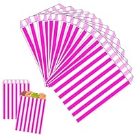 Sacchettini Di Carta A Righe, 100 Pezzi, Per Caramelle O Confetti, Per Negozi Di Oggettistica, Eventi O Matrimoni, Carta, Aqua/ Light Blue, 100 Borse - Foto 10