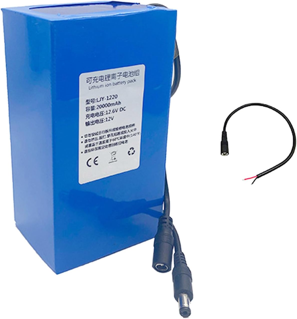 12V 20AH 30AH Lithium Battery Pack DC 12 Volt Rechargeable Battery Pack Portable Polymer Lithium Battery for 12V Power Supply(Charger Optional)