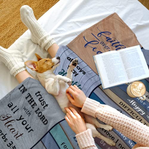 Tsefiwo Christian Blanket Christian Gifts For Women Faith Inspirational Gifts For Women, Catholic Bible Verse Throw Blanket Religious Gifts For Women Christian Gifts For Men 60"X50" #TOP6