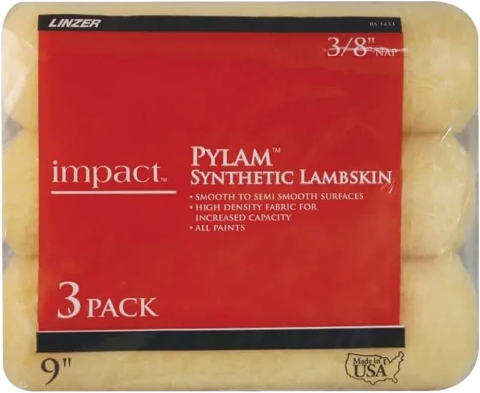 Linzer Better Knit 9 in. W x 3/8 in. Pylam Paint Roller Cover 3 pk - Case of: 12;12