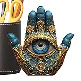 Evil Eye - Estatua de mano EvîlEýe | Escultura decorativa de mano - Decoración de palma para escritorio, estantería, chimenea, dormitorio, mesa, exhibición de Halloween