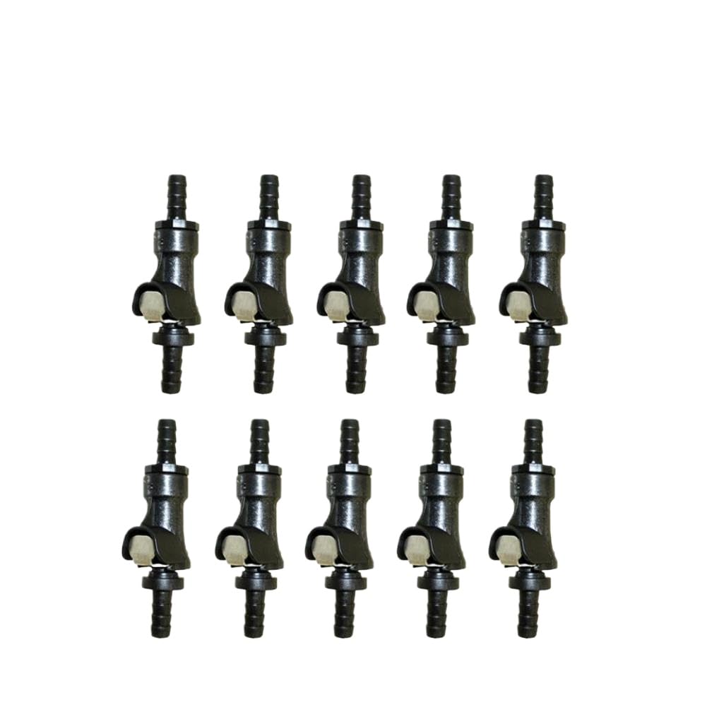 Zrvarafus 10 Pcs Fuel Gas Line Quick Connect Disconnect 5/16 Inch Compatible With Motorcycle Atv Single Shut Off(10 Pcs)