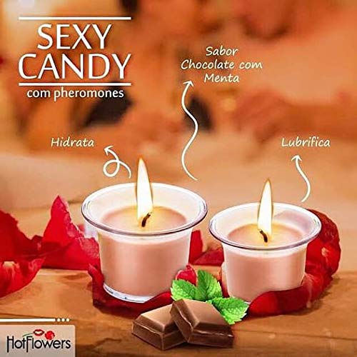 VELA PARA MASSAGEM CORPORAL BEIJÁVEL CHOCOLATE COM MENTA