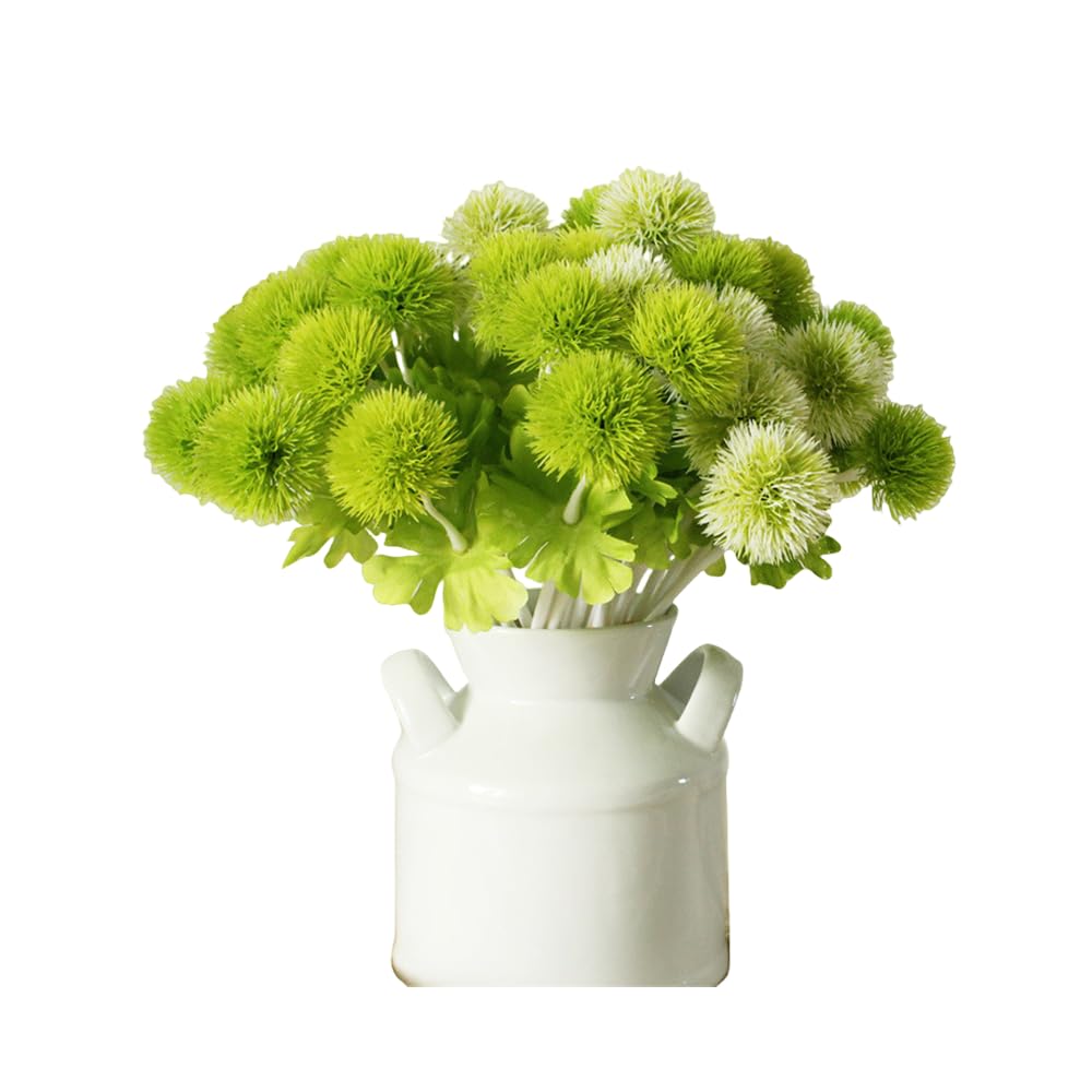 Pissenlit artificiel bouquet DIY vert sans entretien 15pcs