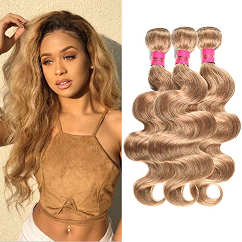 WOME Honey Blonde Human Hair Bundles #27 Body Wave Brazilian