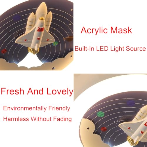Plafonnier LED Dimmable Télécommandé à Intensité Variable pour une Chambre Moderne - 4
