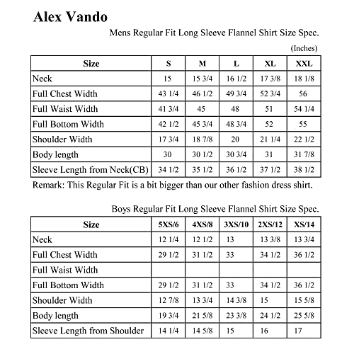 Alex Vando Mens Button Down Shirts Regular Fit Long Sleeve Casual Plaid Flannel Shirt.grey/Black,L #TOP5
