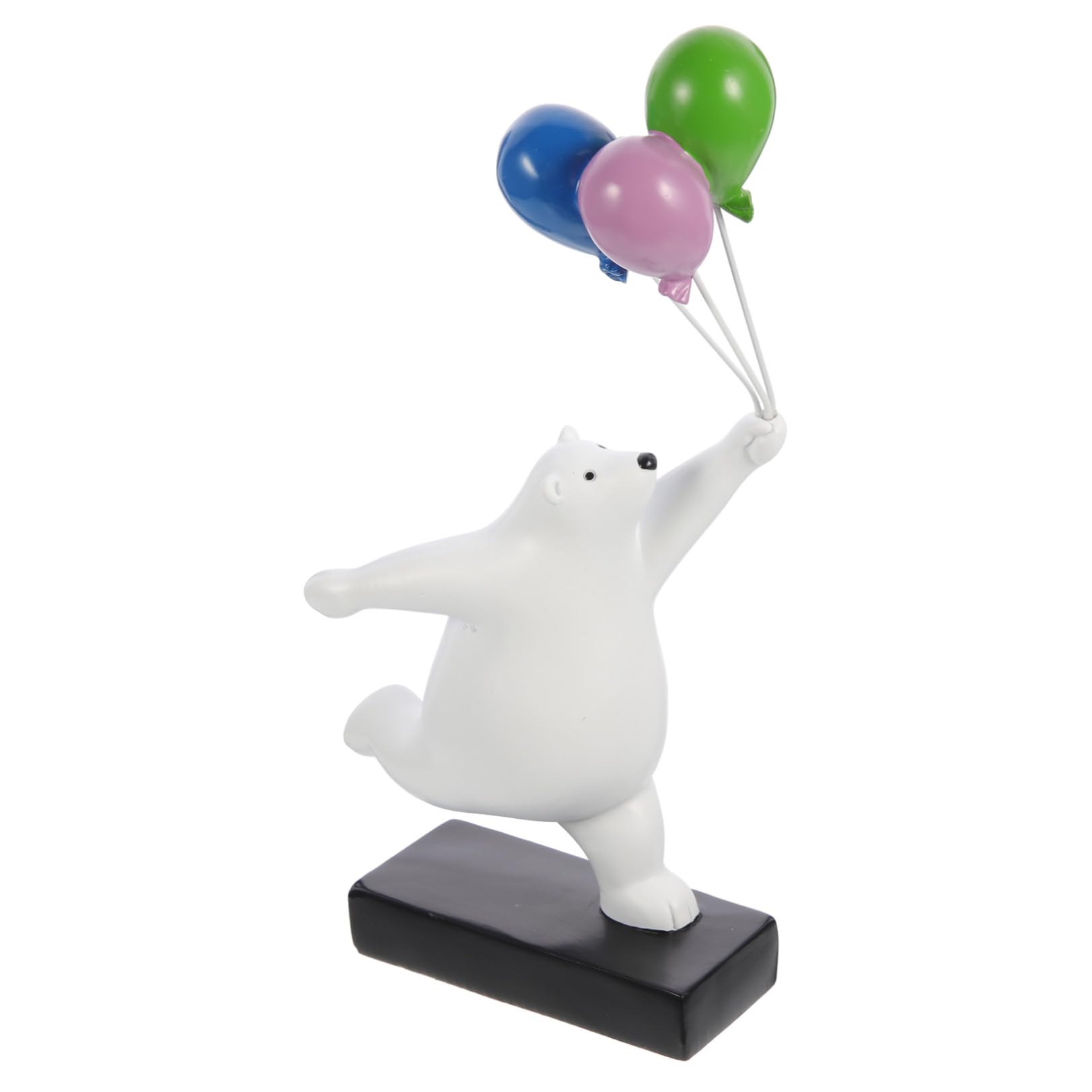 Scultura Orso in Resina Palloncino, Decorazione da Tavolo Vivid e Cartoon, Accessorio Unico per Foto e Arredo Camera o Ufficio