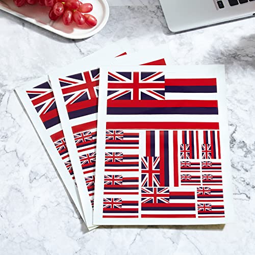 Image of CANTENDO 3Pack Hawaii Flag Decal - Hawaii Flags Reflective Vinyl Car Stickers - for Car Window Bumper Waterproof Sticker (12 x 8.5 Inch)