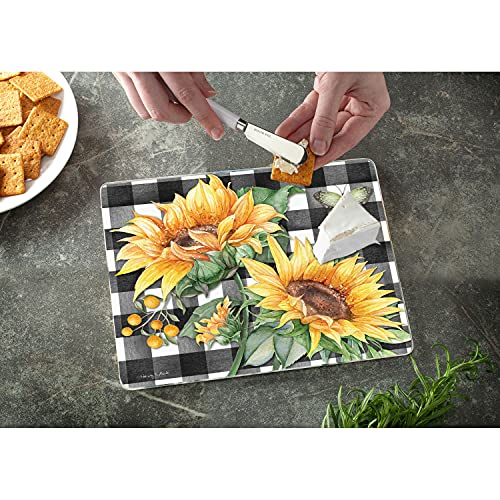 Tabla de cortar rectangular de vidrio templado 25.4x20.32 cm miniatura 6