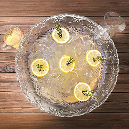 Party Essentials 10 Count Hard Plastic Swirled Coffee/Punch Bowl Cups, 8 oz, Clear - Thumbnail 3