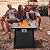 28 Inch Propane Fire Pit Table, 50000BTU Rectangle Fire Table with Cover, Sturdy Steel and Iron Fence Surface, CSA Safety Certified, Companion for Your Garden
