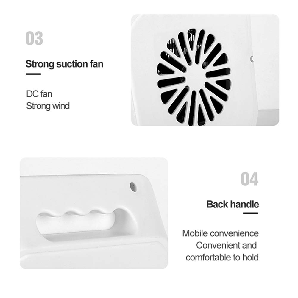 Lámpara desinfectante UV, filtro purificador de aire UVC portátil, luz de esterilización ultravioleta USB para hogar, cocina, gabinete de baño,Azul