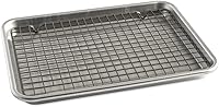 Vista 7 de Nordic Ware - Bandeja para hornear de un cuarto de hoja de aluminio natural de calidad comercial con tapa