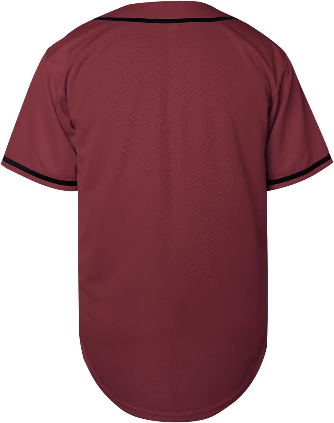 Blank Baseball Jersey Button Down Shirts,Men's Hip Hop Plain Short Sleeve Sports T Shirts S-3XL