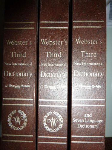  WEBSTER\'S THIRD NEW INTERNATIONAL DICTIONARY OF THE ENGLISH LANGUAGE UNABRIDGED, AND SEVEN LANGUAGE DICTIONARY - Enciclopedia Britannica
