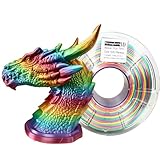 Stronghero3D PLA Rainbow Silk Filament,Multi Color,Net Weight 1kg(2.2lbs) Accuracy +/-0.05mm