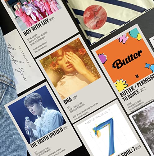 Image of BTS Wall Collage Kit 50 PCS A6 Posters for Wall | BTS Kpop Posters | Home Decor | Wall Decor Items | Room Decoration Items for Bedroom | Wall Stickers Set