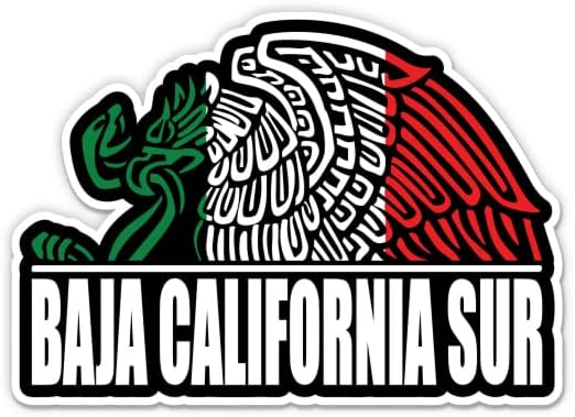 Baja California Sur Mexico MX Bandera Vinilo Pegatina - Teléfono de Coche - 3"
