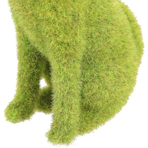 Perro pequeño verde con efecto flocado para adornar espacios verdes vivos 4