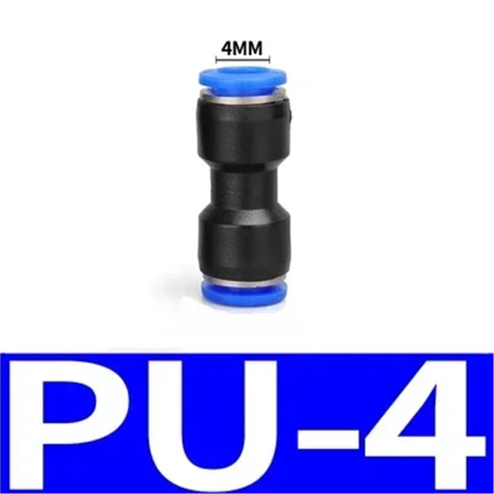 Tuyau d'air en plastique à connecteur rapide pneumatique PU PG 4 6 8mm 10mm 12mm 14mm 16mm, raccord rapide de gaz réducteur droit(PU-4)
