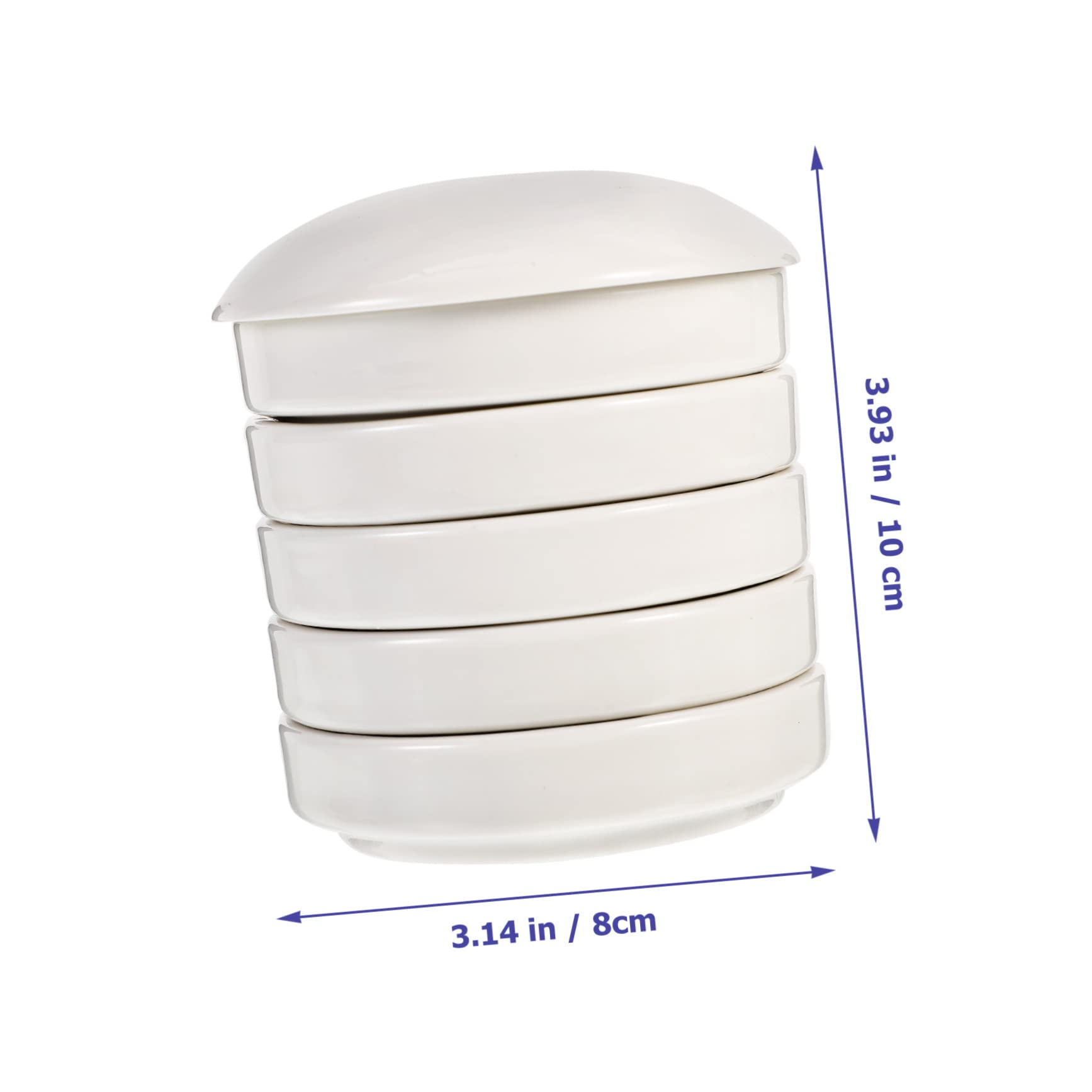 jojofuny 1 Set Ceramic Watercolor Mixing Trays Multi Functional Pigment for Artists Beginners DIY Enthusiasts Easy to Use Design Art Supplies