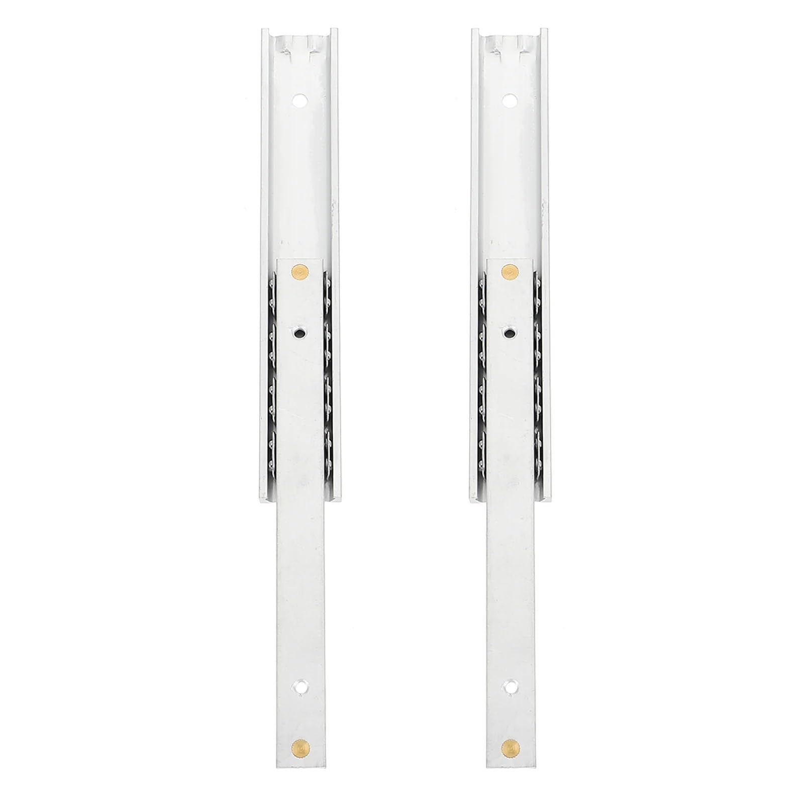 2 Pcs Drawer Slides Cupboard Miniature Rails Extended Aluminum Alloy Cabinet Furniture Suitable for Drawers and cabinets(15.5X1.6CM)