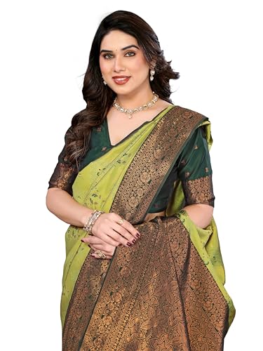Image of Avantika Fashion Women's Kanjivaram Style Soft Silk Banarasi Sarees With Blouse Piece For Women