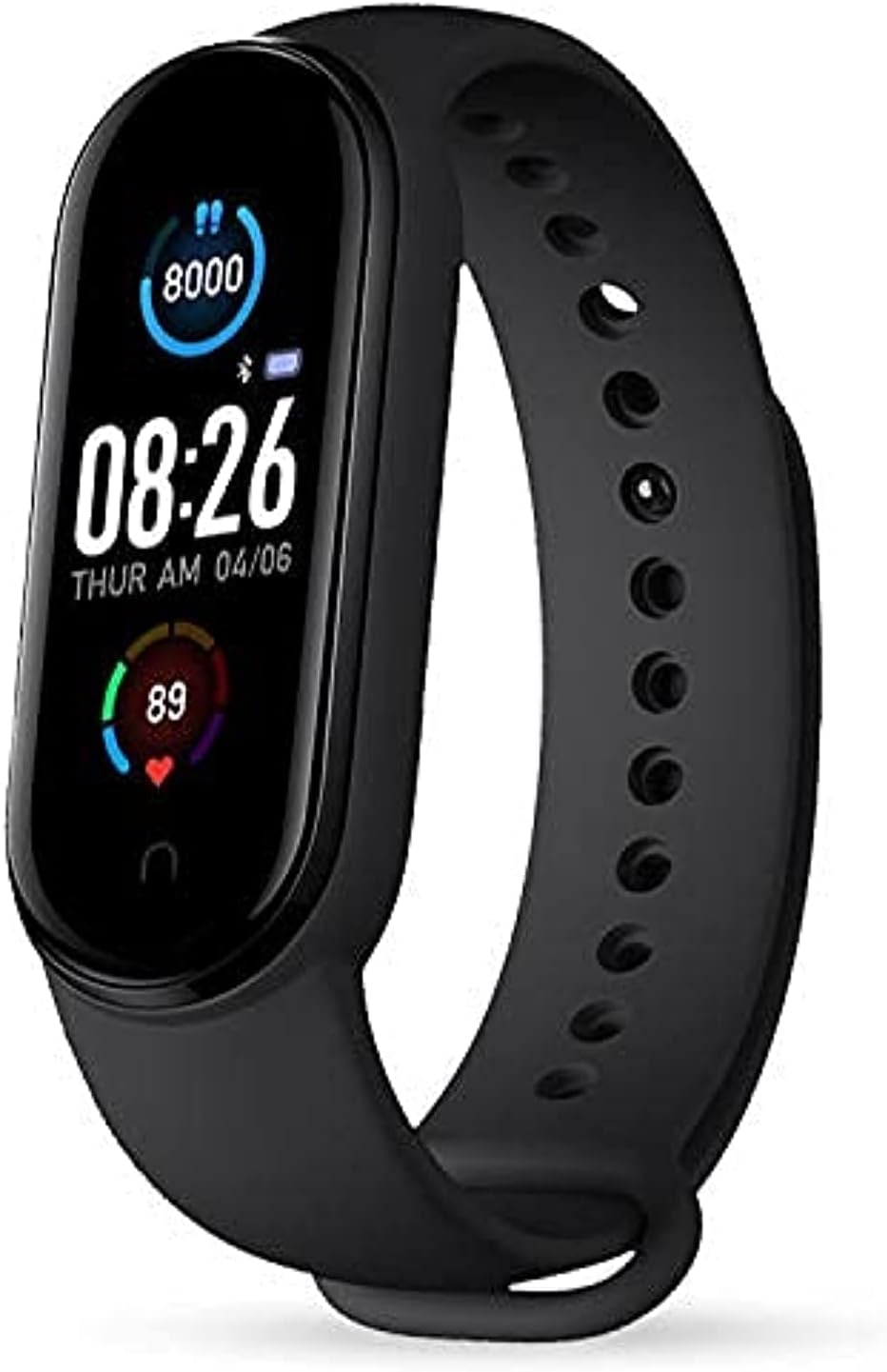 M5M6 Smart Bracelet Wristband Waterproof Sport Smart Watch Fitness Tracker Watch with Heart Rate Monitor Smart Watch with Message Reminder and Step Counter with Blood Pressure Monitor (Black)