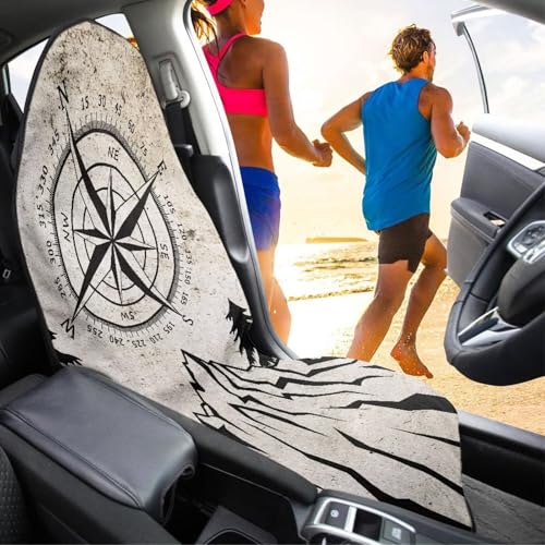 Image of Mountain Car Seat Towel Cover Fashion Auto Interior Waterproof Soft Auto Seat Covers Anti-Slip Vehicle Seat Protector Universal Size Fit for Most Cars SUVs Trucks Vans