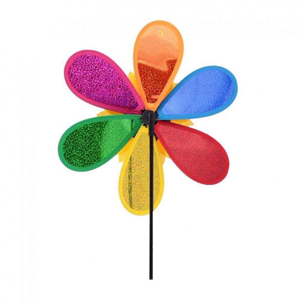ZYWUOY 4 piezas de molinillo de viento de jardín, molino de viento de girasol, molino de viento, decoración de molino de viento, spinner para patio, césped, jardín, decoración de fiesta