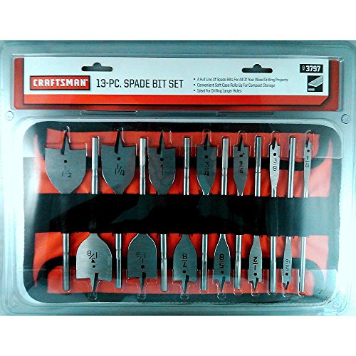 Craftsman 9-3797 Spade Bit Set, 13 Piece