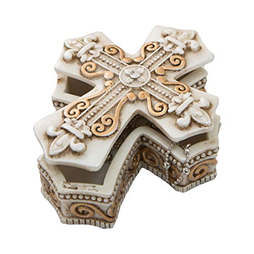 Vintage Design Cross Trinket And Jewelry Box Religious Favor, 28 #TOP12